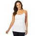 Plus Size Women's Stretch Cotton Cami by Jessica London in White (Size 30/32) Straps