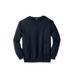 Men's Big & Tall Fleece Crewneck Sweatshirt by KingSize in Black (Size 4XL)