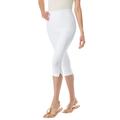 Plus Size Women's Stretch Cotton Capri Legging by Woman Within in White (Size S)