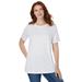 Plus Size Women's Perfect Short-Sleeve Scoopneck Tee by Woman Within in White (Size 6X) Shirt