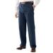 Men's Big & Tall Relaxed Fit Wrinkle-Free Expandable Waist Plain Front Pants by KingSize in Navy (Size 72 38)