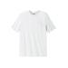 Men's Big & Tall Shrink-Less™ Lightweight Pocket Crewneck T-Shirt by KingSize in White (Size 6XL)