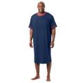 Men's Big & Tall Short-Sleeve Henley Nightshirt by KingSize in Navy (Size 2XL/3XL) Pajamas