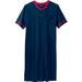 Men's Big & Tall Short-Sleeve Henley Nightshirt by KingSize in Navy (Size 2XL/3XL) Pajamas