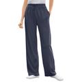 Plus Size Women's Sport Knit Straight Leg Pant by Woman Within in Navy (Size 1X)