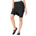 Plus Size Women's Stretch Cotton Skort by Woman Within in Heather Charcoal (Size S)
