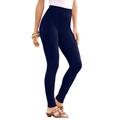 Plus Size Women's Ankle-Length Essential Stretch Legging by Roaman's in Navy (Size 2X) Activewear Workout Yoga Pants