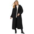 Plus Size Women's Long Hooded Berber Fleece Coat by Woman Within in Black (Size 4X)