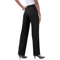 Plus Size Women's Classic Bend Over® Pant by Roaman's in Black (Size 18 W) Pull On Slacks