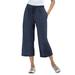 Plus Size Women's Sport Knit Capri Pant by Woman Within in Navy (Size 1X)