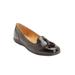 Extra Wide Width Women's The Aster Slip On Flat by Comfortview in Black (Size 7 1/2 WW)