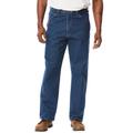 Men's Big & Tall Denim or Ripstop Carpenter Jeans by Wrangler® in Antique Indigo (Size 42 30)