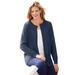 Plus Size Women's Perfect Long-Sleeve Cardigan by Woman Within in Navy (Size 1X) Sweater