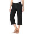 Plus Size Women's Capri Stretch Jean by Woman Within in Black Denim (Size 36 WP)