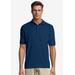 Men's Big & Tall Hanes® Cotton-Blend EcoSmart® Jersey Polo by Hanes in Navy (Size 4XL)