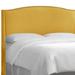 Nail Button Wingback Headboard by Skyline Furniture in French Yellow (Size KING)