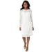 Plus Size Women's Lace Shift Dress by Jessica London in White (Size 16)