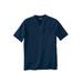 Men's Big & Tall Shrink-Less™ Lightweight V-Neck Pocket T-Shirt by KingSize in Navy (Size 5XL)
