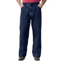 Men's Big & Tall Loose Fit Comfort Waist Jeans by KingSize in Indigo (Size 6XL 38)
