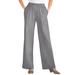 Plus Size Women's 7-Day Knit Wide-Leg Pant by Woman Within in Medium Heather Grey (Size 1X)