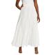 Plus Size Women's Flowing Crinkled Maxi Skirt by Jessica London in White (Size 20) Elastic Waist 100% Cotton