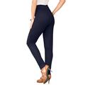 Plus Size Women's Skinny-Leg Comfort Stretch Jean by Denim 24/7 in Indigo Wash (Size 18 WP) Elastic Waist Jegging