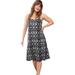 Plus Size Women's Knit Tank dress by ellos in Black Grey Print (Size 2X)