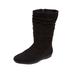 Wide Width Women's The Aneela Wide Calf Boot by Comfortview in Black (Size 10 1/2 W)