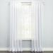 BH Studio Sheer Voile Rod-Pocket Panel Pair by BH Studio in White (Size 120"W 108"L) Window Curtains
