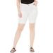 Plus Size Women's Invisible Stretch® Contour Cuffed Short by Denim 24/7 in White Denim (Size 22 W)