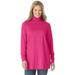 Plus Size Women's Perfect Long-Sleeve Turtleneck Tee by Woman Within in Raspberry Sorbet (Size 2X) Shirt