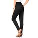 Plus Size Women's Skinny-Leg Comfort Stretch Jean by Denim 24/7 in Black Denim (Size 26 WP) Elastic Waist Jegging