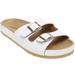 Extra Wide Width Women's The Maxi Slip On Footbed Sandal by Comfortview in White (Size 7 WW)