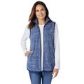 Plus Size Women's Zip-Front Microfleece Vest by Woman Within in Evening Blue Marled (Size 4X)