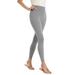 Plus Size Women's Stretch Cotton Legging by Woman Within in Medium Heather Grey (Size L)