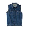 Men's Big & Tall Liberty Blues™ Denim Vest by Liberty Blues in Blue Wash (Size L)