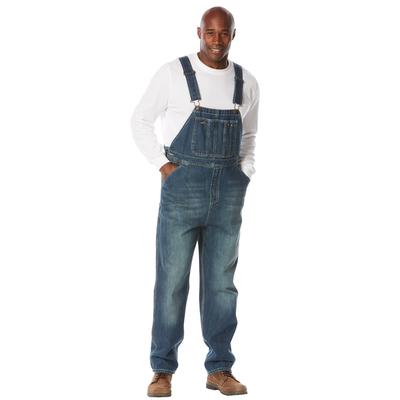 Men's Big & Tall Boulder Creek™ Denim Overalls by Boulder Creek in Blue Wash (Size 52 38)