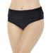 Plus Size Women's Foldover Swim Brief by Swimsuits For All in Black (Size 8)