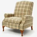 350 lbs. Weight Capacity Faux Suede Recliner by BrylaneHome in Taupe Plaid Extra Wide Seat (350 lb. capacity)