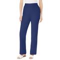 Plus Size Women's Straight Leg Linen Pant by Woman Within in Navy (Size 20 WP)