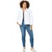 Plus Size Women's Essential Denim Jacket by Roaman's in White (Size 28 W)