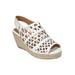 Wide Width Women's The Karen Espadrille by Comfortview in White (Size 10 W)