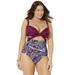 Plus Size Women's Cut Out Underwire One Piece Swimsuit by Swimsuits For All in Aztec (Size 16)