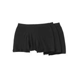 Men's Big & Tall Cotton Boxer Briefs 3-Pack by KingSize in Black (Size 5XL)