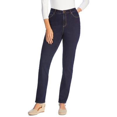 Plus Size Women's Comfort Curve Straight-Leg Denim Jean by Woman Within in Indigo (Size 12 T)