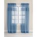 Wide Width BH Studio Pleated Voile Rod-Pocket Panel by BH Studio in Smoke Blue (Size 56" W 63" L) Window Curtain