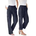 Plus Size Women's Convertible Length Cargo Pant by Woman Within in Navy (Size 14 W)