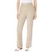 Plus Size Women's Straight Leg Linen Pant by Woman Within in Natural Khaki (Size 18 W)