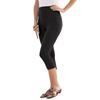 Plus Size Women's Essential Stretch Capri Legging by Roaman's in Black (Size 18/20) Activewear Workout Yoga Pants