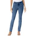 Plus Size Women's Invisible Stretch® Contour Skinny Jean by Denim 24/7 in Medium Wash (Size 24 W)